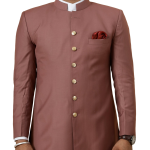 Classic Rosewood Achkan for Men | Elegant Ethnic Wear | Jaipurio
